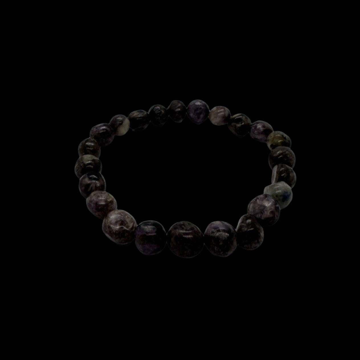 Charoite Nugget stretch bracelet