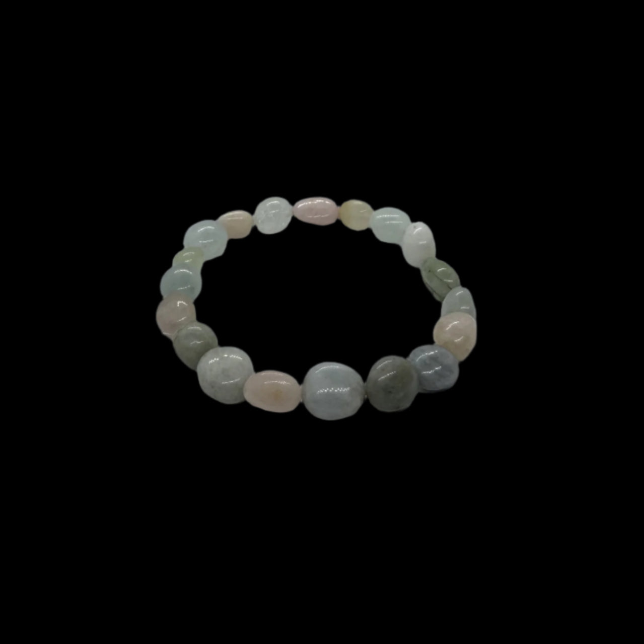 Morganite and Aquamarine stretch bracelet
