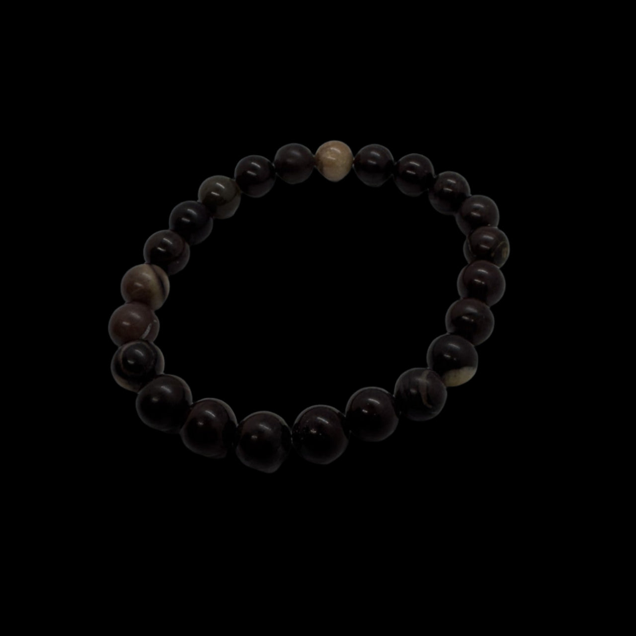 Purple Artistic Stone 8mm stretch bracelet