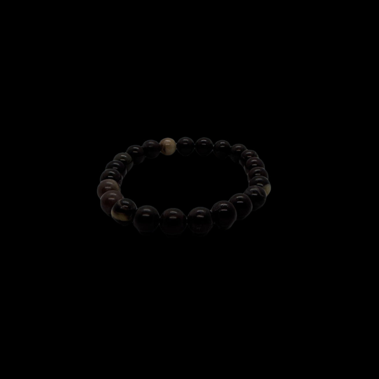 Purple Artistic Stone 8mm stretch bracelet