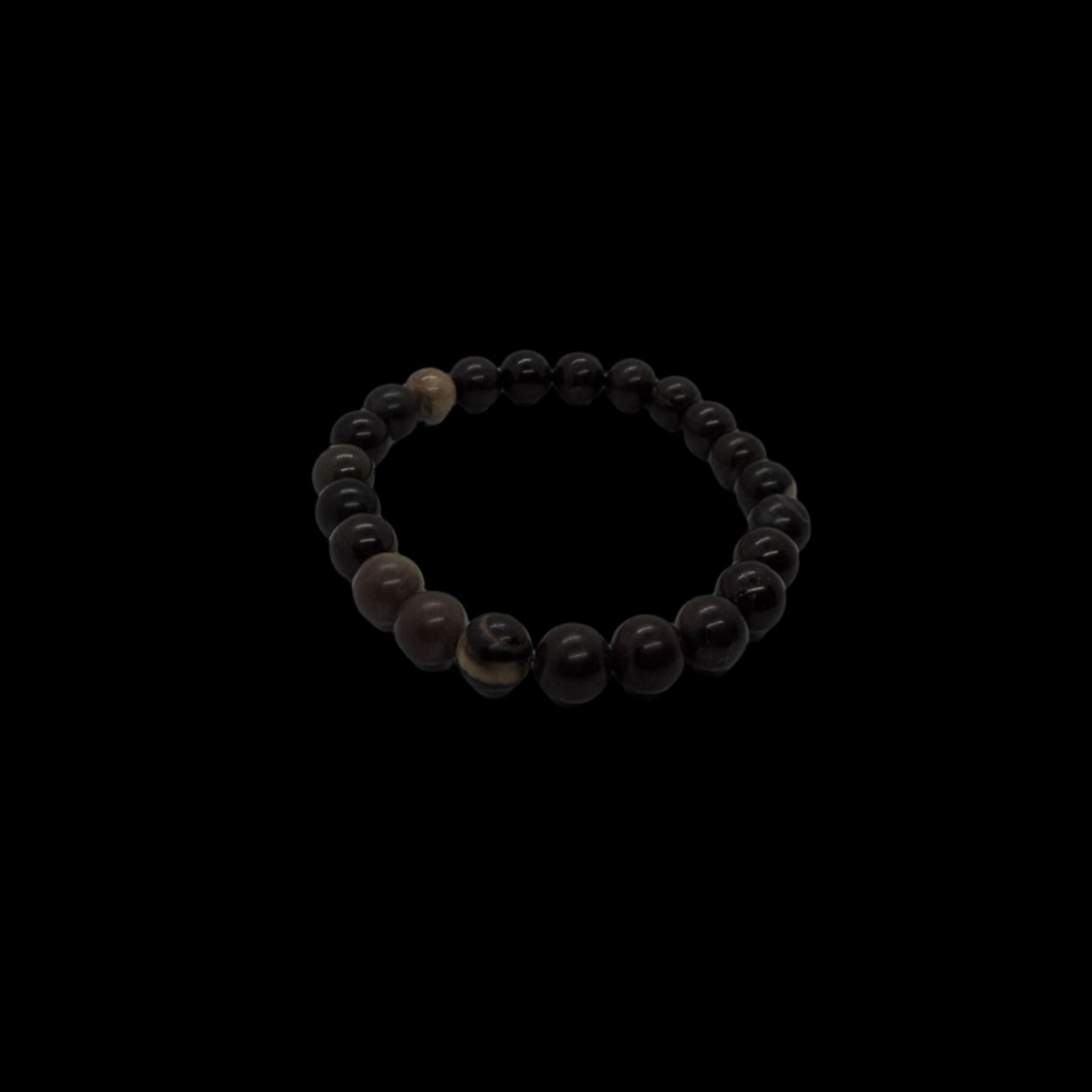 Purple Artistic Stone 8mm stretch bracelet