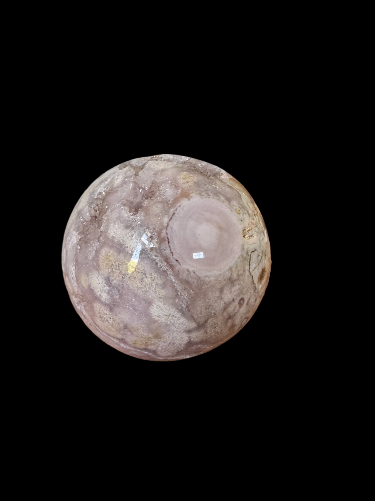 Pink Amethyst Sphere with Druzy