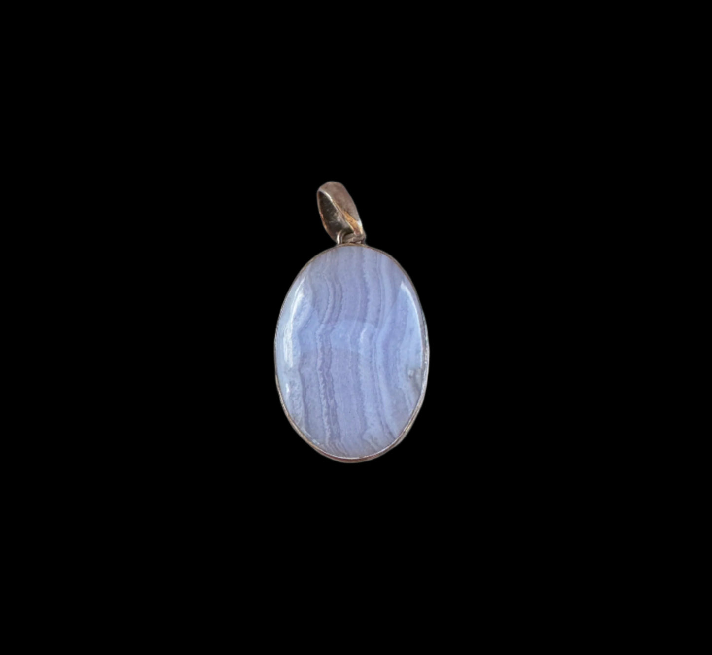 Sterling Silver and Blue Lace Agate Pendant