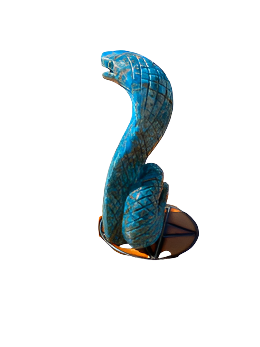 Large Blue Apatite Snake