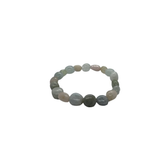 Morganite and aquamarine stretch bracelet