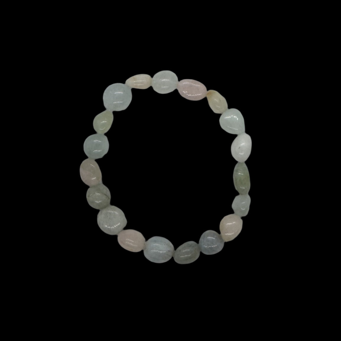 Morganite and Aquamarine stretch bracelet