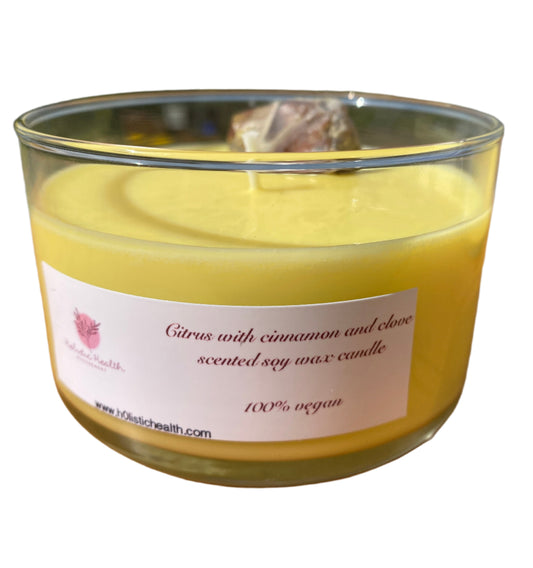 Custom Fragrance & Crystal Soy Wax Candles