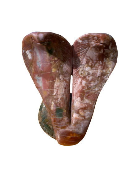 Large Double Headed Ocean Jasper Snake