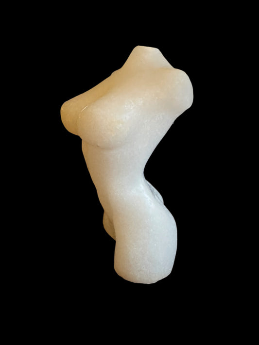 Exquisite White Jade Lady Statue