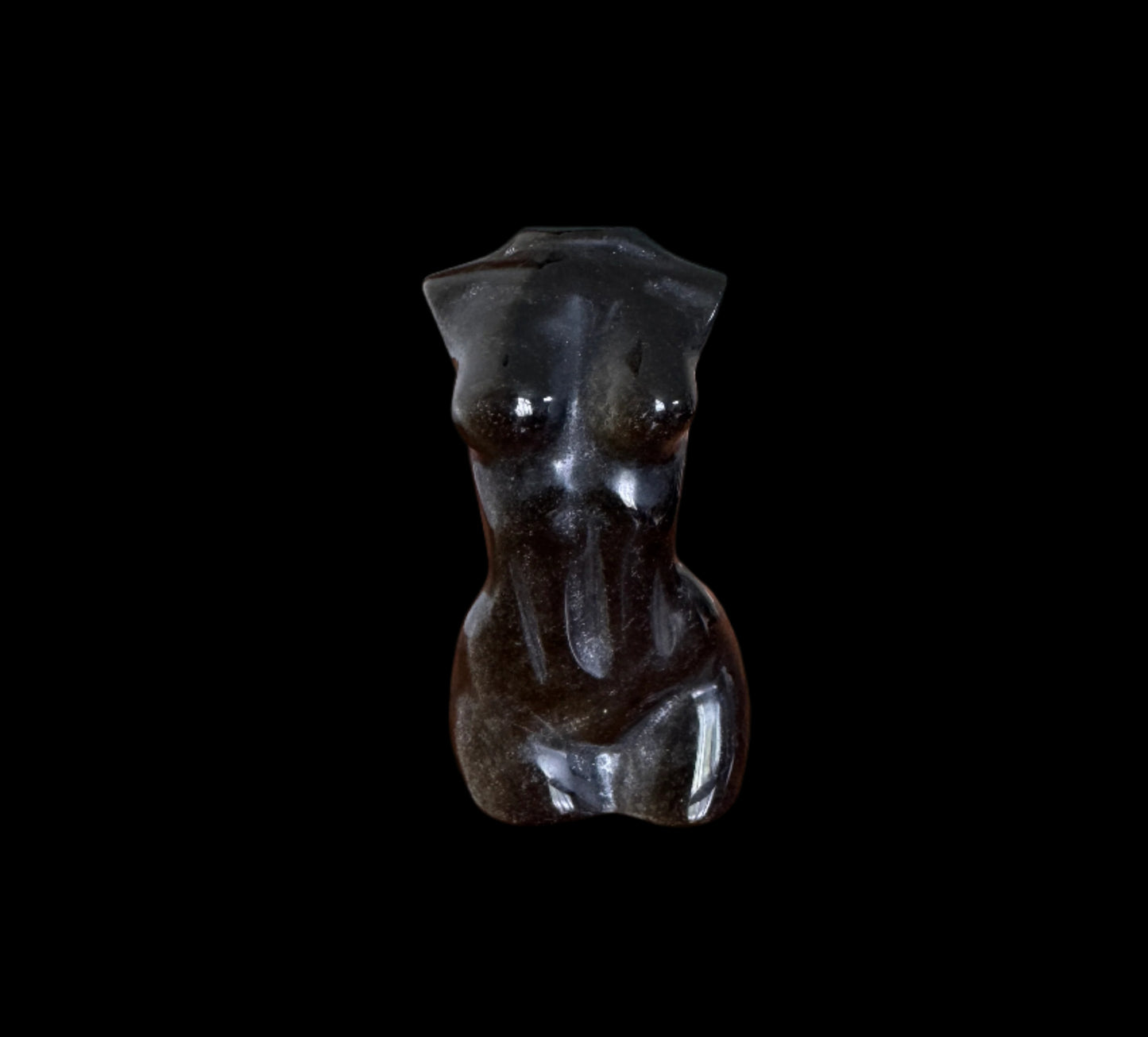 Golden Obsidian Female Figure