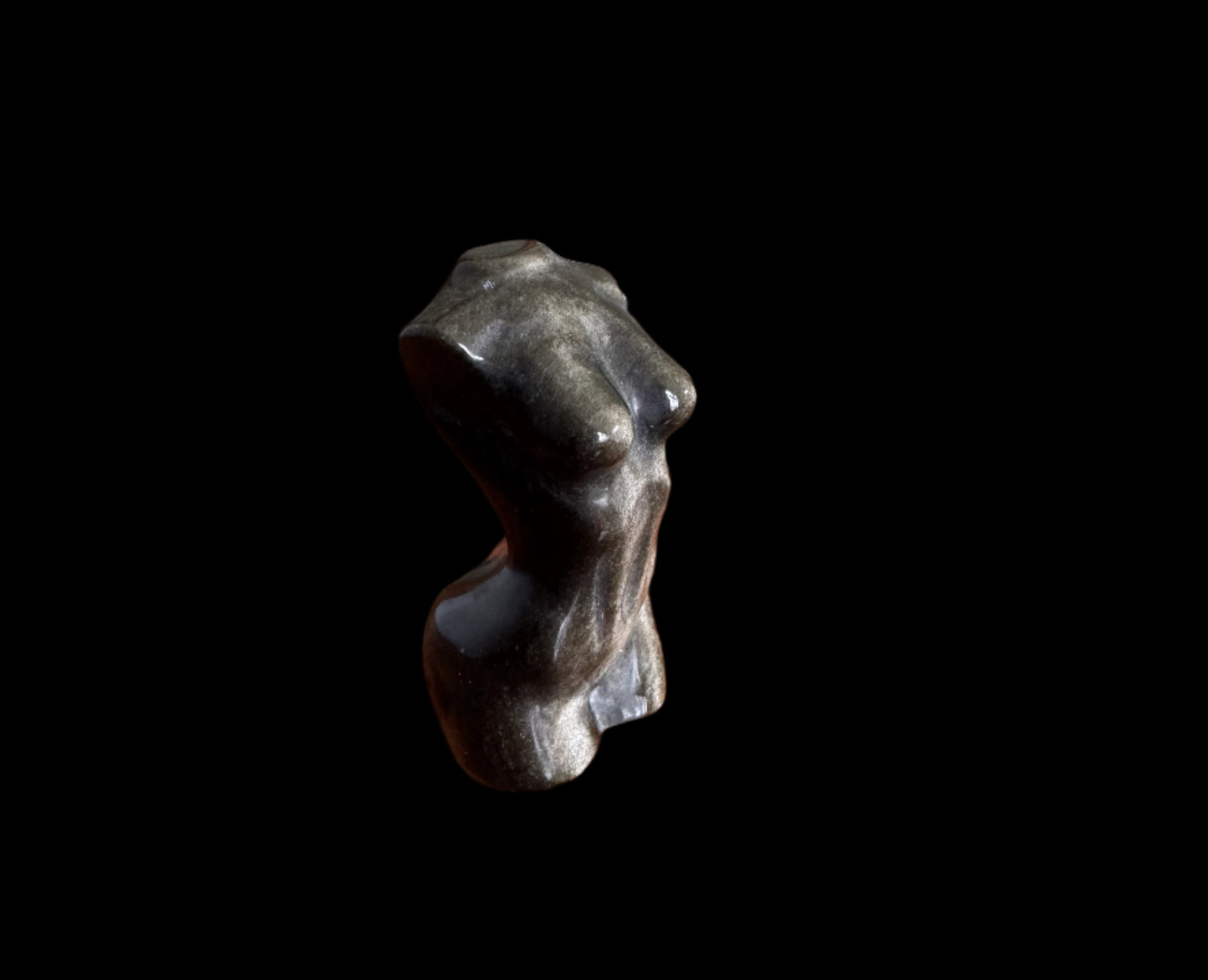 Golden Obsidian Female Figure