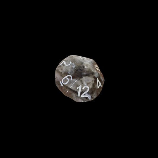 D12 Dice - Moss Agate