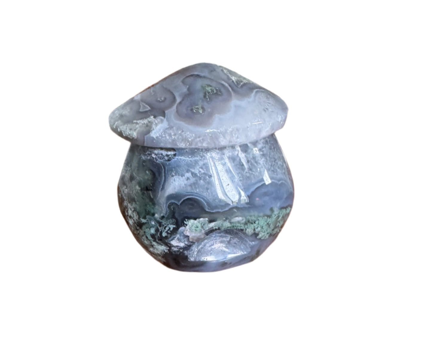 Moss Agate Mushroom House