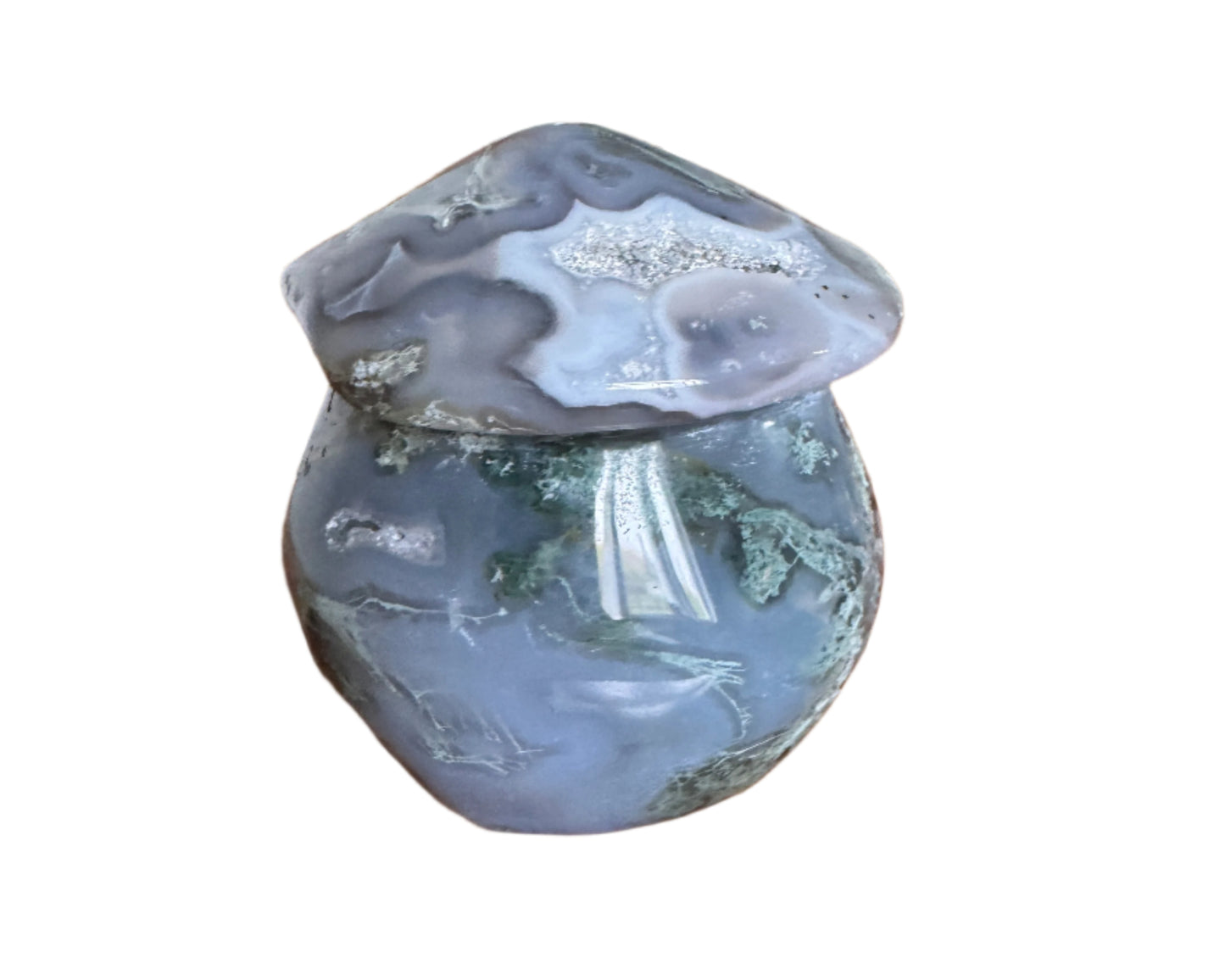 Moss Agate Mushroom House