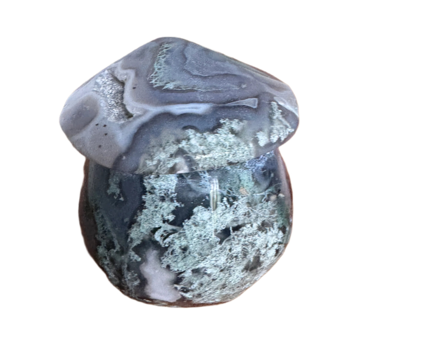 Moss Agate Mushroom House