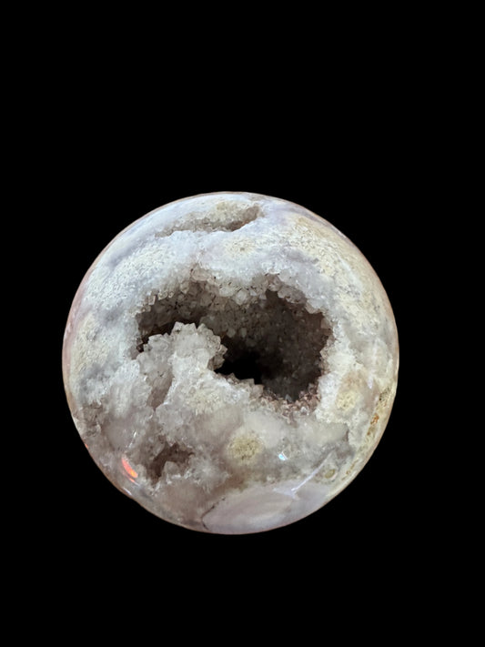 Pink Amethyst Sphere with Druzy