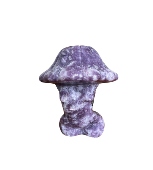 Small Lepidolite Lady Mushroom Statue