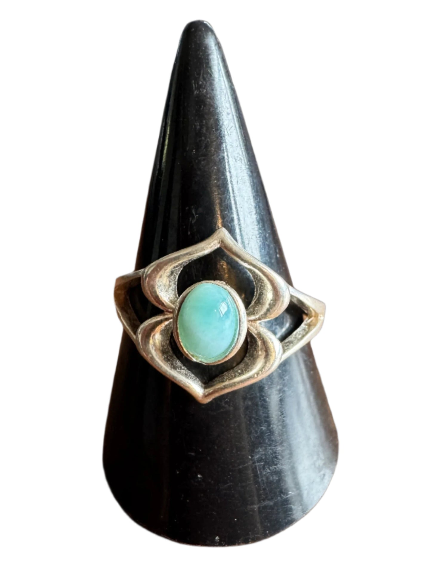 Sterling Silver Ring with Larimar