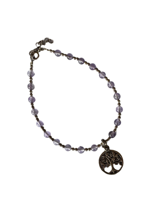 Sterling Silver and Crystal Tree of Life Bracelet