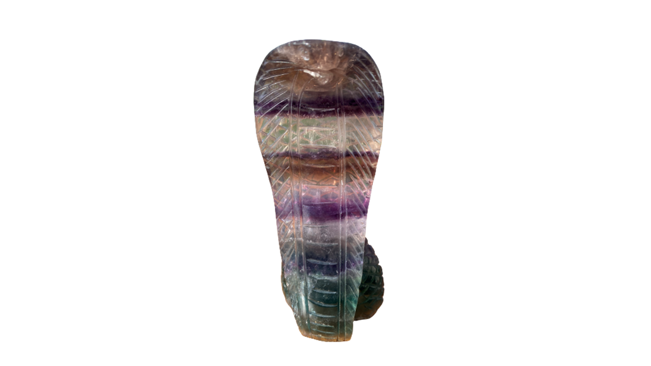 Large Rainbow Fluorite Crystal Snake