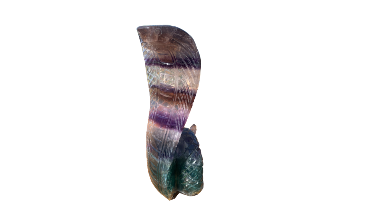 Large Rainbow Fluorite Crystal Snake