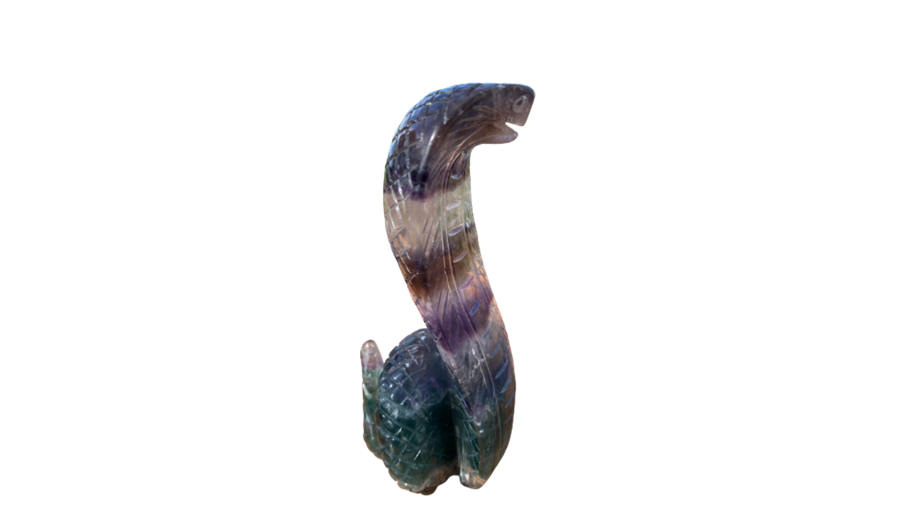 Large Rainbow Fluorite Crystal Snake