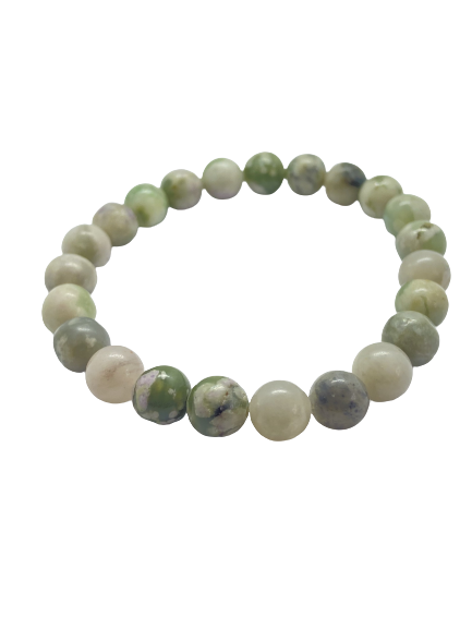 Peace jade - natural crystal bracelet - 8mm beads